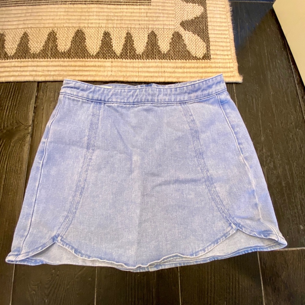 Pacsun scalloped denim skirt